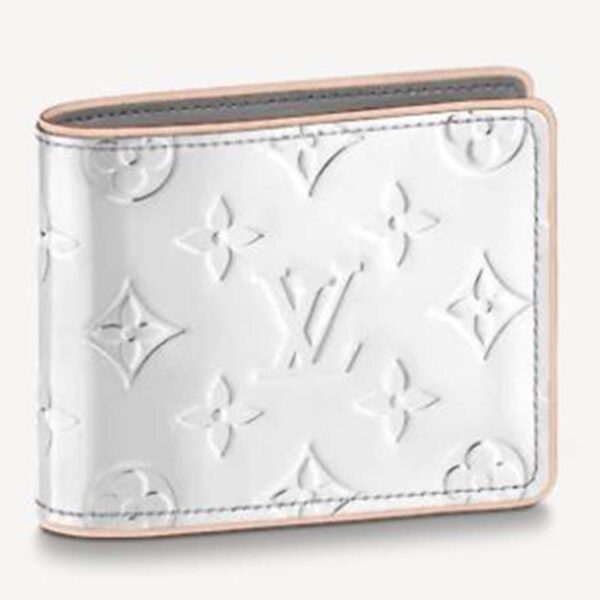 Louis Vuitton Unisex Slender Wallet Monogram Mirror Coated Canvas Monogram Flowers LVs