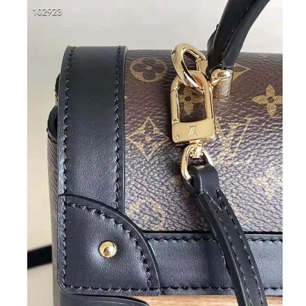 Louis Vuitton Unisex Trianon PM Handbag Monogram Coated Canvas Calfskin Leather Wood (7)