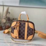 Louis Vuitton Unisex Valisette Souple BB Handbag Natural Beige Damier Ebene Coated Canvas - Image 2