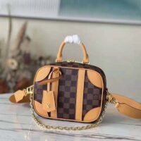 Louis Vuitton Unisex Valisette Souple BB Handbag Natural Beige Damier Ebene Coated Canvas
