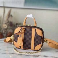 Louis Vuitton Unisex Valisette Souple BB Handbag Natural Beige Damier Ebene Coated Canvas