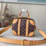 Louis Vuitton Unisex Valisette Souple BB Handbag Natural Beige Damier Ebene Coated Canvas - Image 3