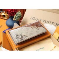Louis Vuitton Unisex Zippy Wallet Vertical LV Mirror Mirror Monogram Mirror Coated Canvas