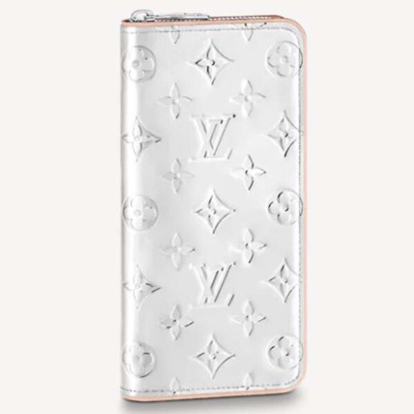 Louis Vuitton Unisex Zippy Wallet Vertical LV Mirror Mirror Monogram Mirror Coated Canvas