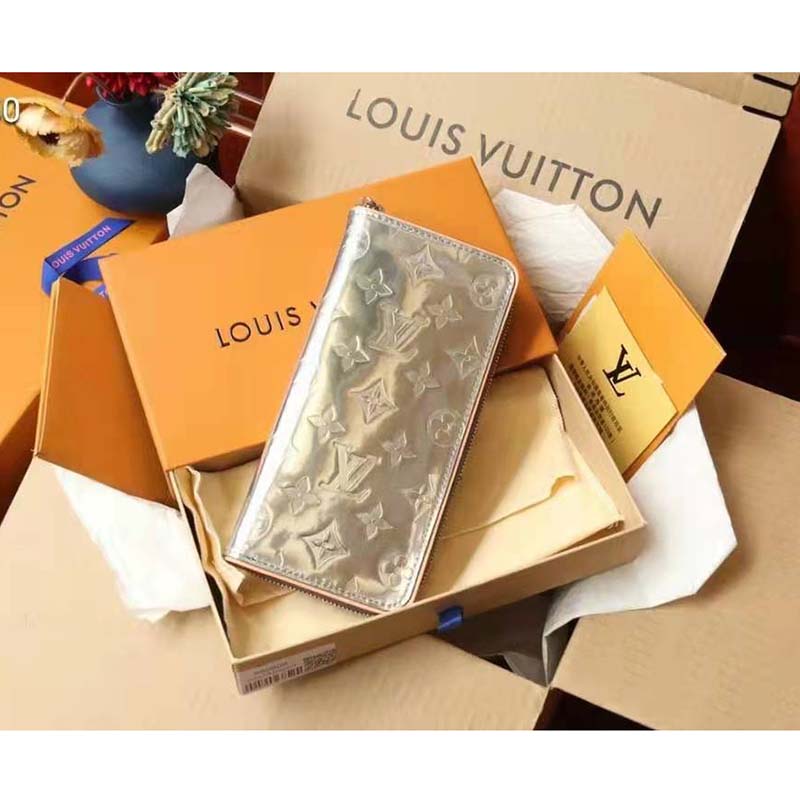 LOUIS VUITTON Zippy Wallet Vertical Monogram Mirror Limited