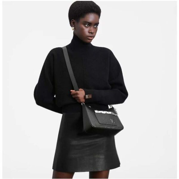 Louis Vuitton Women Marelle Handbag Black Epi Grained Cowhide Leather Canvas (11)