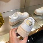 Gucci GG Unisex GG Embossed Sneaker White GG Embossed Leather with Smooth Leather - Image 9