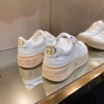 Gucci GG Unisex GG Embossed Sneaker White GG Embossed Leather with Smooth Leather - Image 6