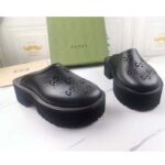 Gucci GG Unisex Slip On Sandal Black Double G Rubber Outsole - Image 2