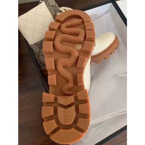 Gucci GG Women’s GG Ankle Boot Beige Ebony GG Supreme Canvas 7 cm Heel (11)