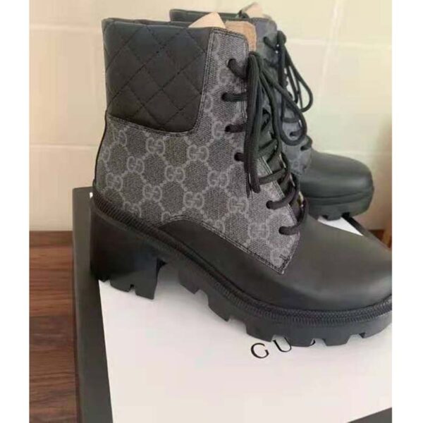 Gucci GG Women’s GG Ankle Boot Black GG Supreme Canvas 7 cm Heel (3)