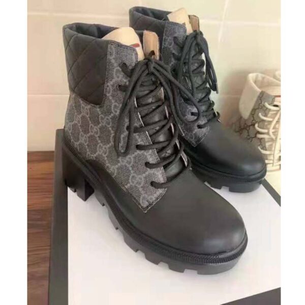 Gucci GG Women’s GG Ankle Boot Black GG Supreme Canvas 7 cm Heel (4)