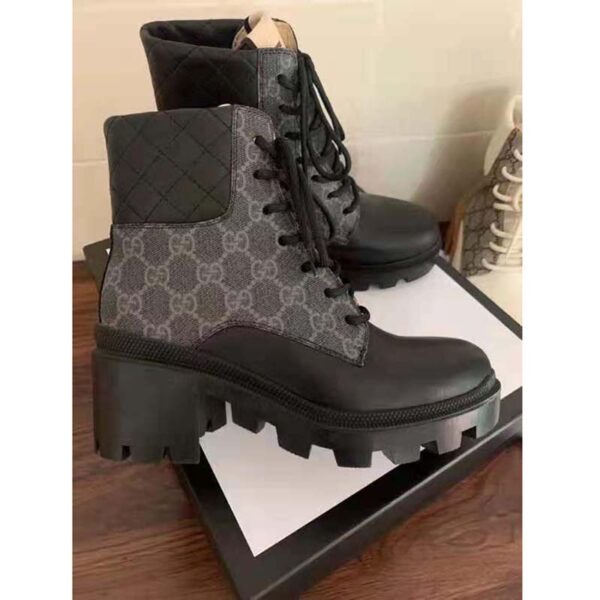 Gucci GG Women’s GG Ankle Boot Black GG Supreme Canvas 7 cm Heel (5)