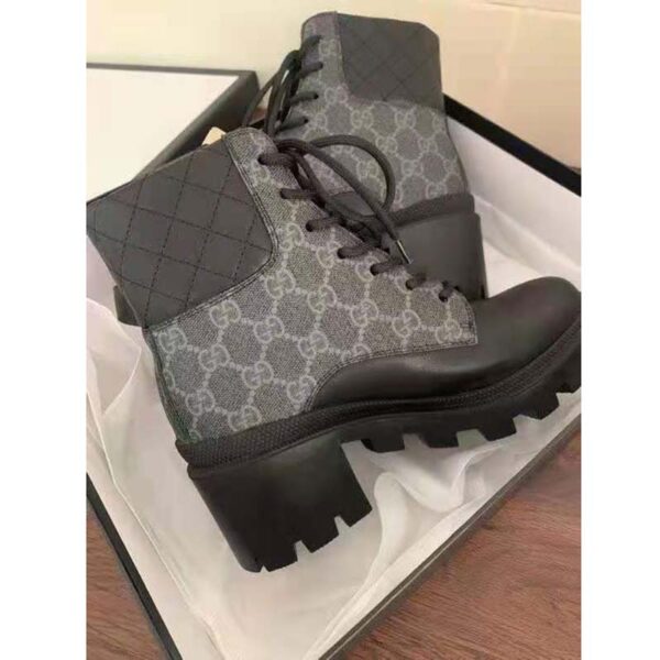 Gucci GG Women’s GG Ankle Boot Black GG Supreme Canvas 7 cm Heel (8)