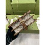 Gucci Unisex Mini Shoulder Bag with Interlocking G Beige Ebony GG Supreme Canvas - Image 6