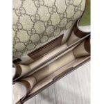 Gucci Unisex Mini Shoulder Bag with Interlocking G Beige Ebony GG Supreme Canvas - Image 7