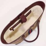Gucci Unisex Ophidia Medium Tote with Web Beige and Burgundy Original GG Canvas - Image 10