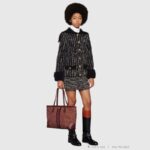 Gucci Unisex Ophidia Medium Tote with Web Beige and Burgundy Original GG Canvas - Image 11