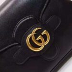 Gucci Unisex Small Messenger Bag with Double G Black Leather Antique Gold-Toned Hardware - Image 7