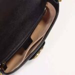 Gucci Unisex Small Messenger Bag with Double G Black Leather Antique Gold-Toned Hardware - Image 8