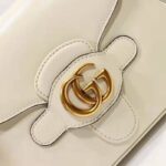 Gucci Unisex Small Messenger Bag with Double G White Leather Antique Gold-Toned Hardware – Bild 8