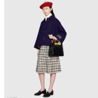 Gucci Women Gucci Diana Small Crocodile Tote Bag Double G Black Crocodile