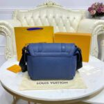 Louis Vuitton LV Unisex Christopher Messenger Navy Blue Taurillon Cowhide Leather – Image 7
