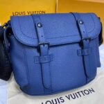 Louis Vuitton LV Unisex Christopher Messenger Navy Blue Taurillon Cowhide Leather – Image 8