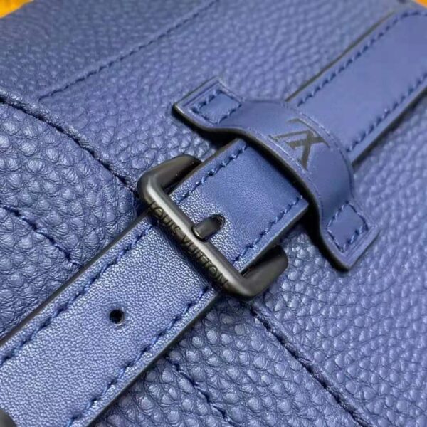 Louis Vuitton LV Unisex Christopher Messenger Navy Blue Taurillon Cowhide Leather (8)