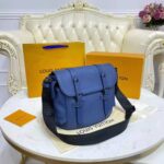 Louis Vuitton LV Unisex Christopher Messenger Navy Blue Taurillon Cowhide Leather – Image 6