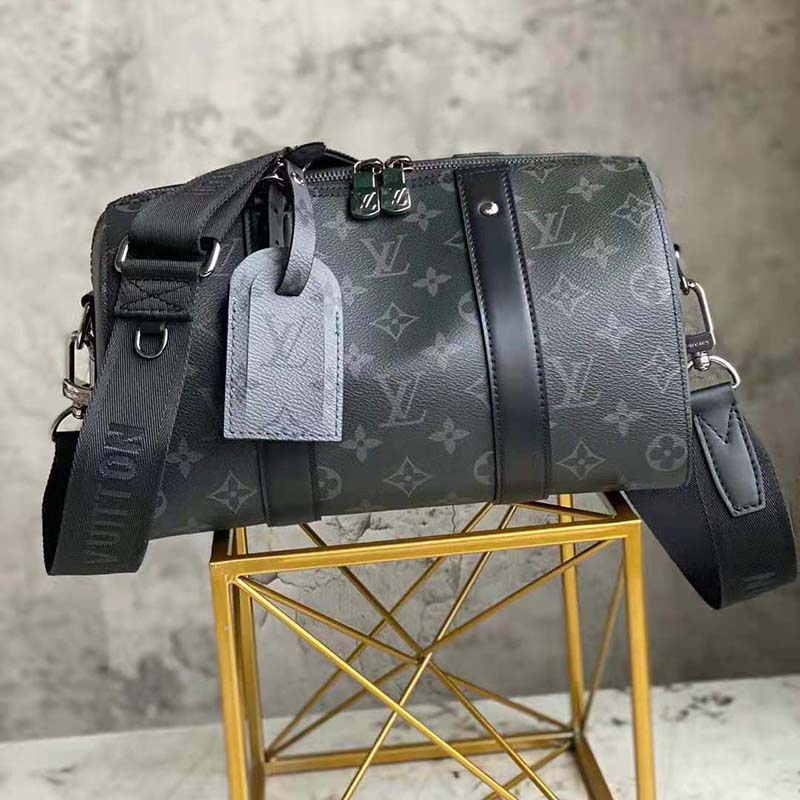 Louis Vuitton Monogram Eclipse Reverse Canvas City Keepall Bag at