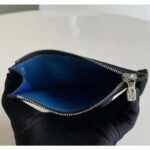 Louis Vuitton LV Unisex Coin Card Holder Monogram Eclipse Coated Canvas Blue Cowhide Leather - Image 4