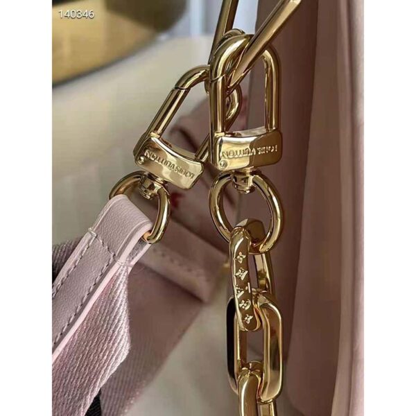 Louis Vuitton LV Unisex Coussin PM Handbag Dragée Light Pink Monogram Embossed Puffy Lambskin (7)
