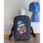 Louis Vuitton LV Unisex Danube PPM Monogram Eclipse Coated Canvas Blue Cowhide Leather - Bild 4