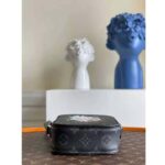 Louis Vuitton LV Unisex Danube PPM Monogram Eclipse Coated Canvas Blue Cowhide Leather - Bild 8