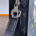 Louis Vuitton LV Unisex Danube PPM Monogram Eclipse Coated Canvas Blue Cowhide Leather - Bild 10