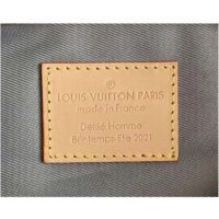 Louis Vuitton LV Unisex Keepall Bandoulière 50 Bag Monogram Mirror Coated Canvas Natural Cowhide
