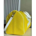 Louis Vuitton LV Unisex Keepall Bandoulière 55 bag Acetate Chain Yellow Grained Cowhide Leather - Image 6