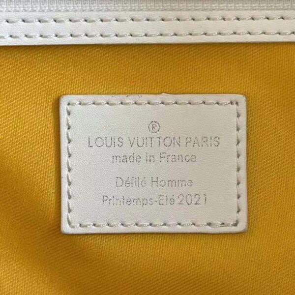 Louis Vuitton LV Unisex Keepall Bandoulière 55 bag Acetate Chain Yellow Grained Cowhide Leather (8)