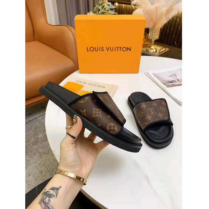 Dép Louis Vuitton Lvxnba Miami Mules hoa chìm siêu cấp like auth 99% - TUNG  LUXURY™