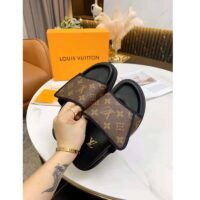 Louis Vuitton LV Unisex Miami Mule Ebene Monogram Canvas Velcro Strap