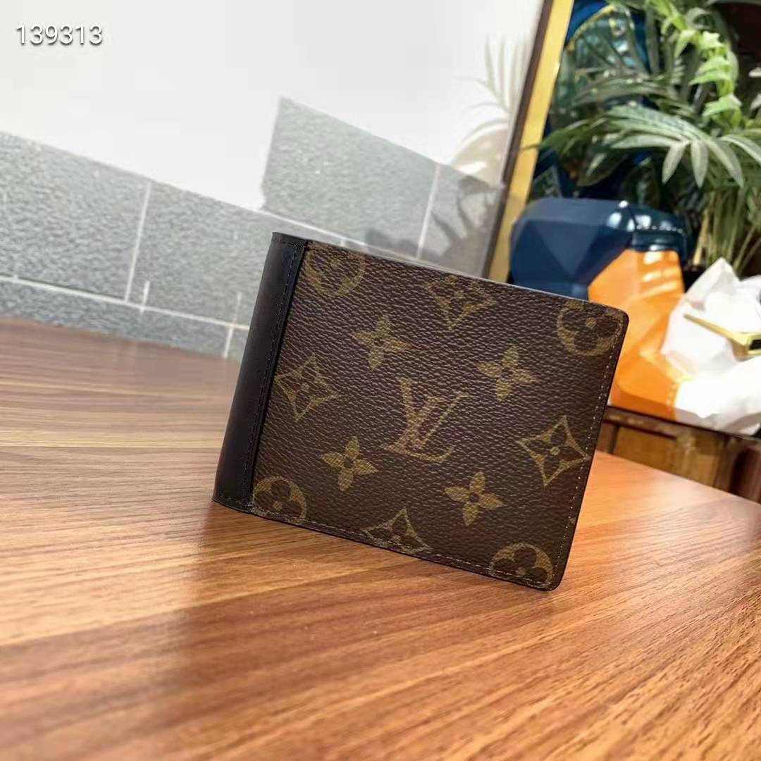 Louis Vuitton LV Unisex Multiple Wallet Monogram Macassar Coated