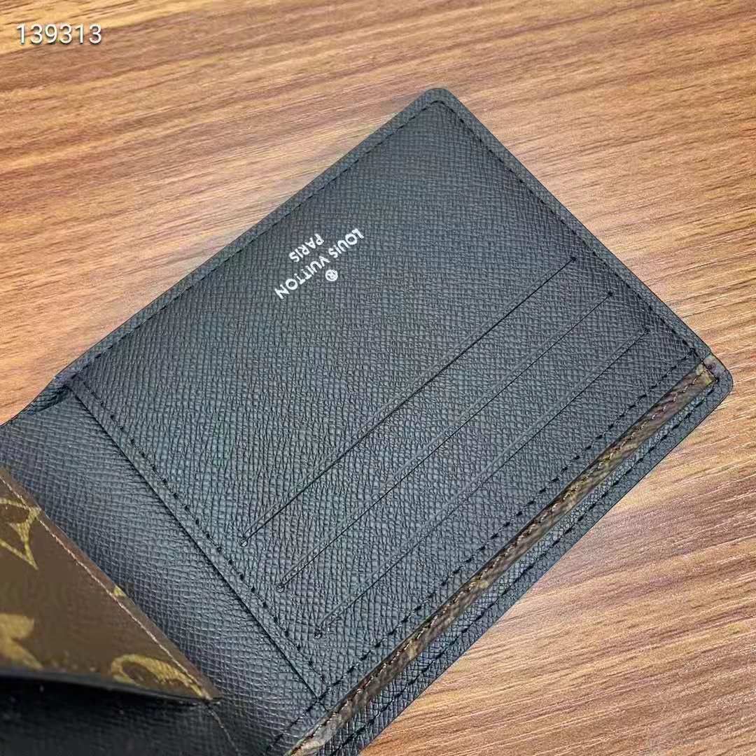 LV LV Unisex Multiple Wallet Monogram Macassar Coated Canvas in