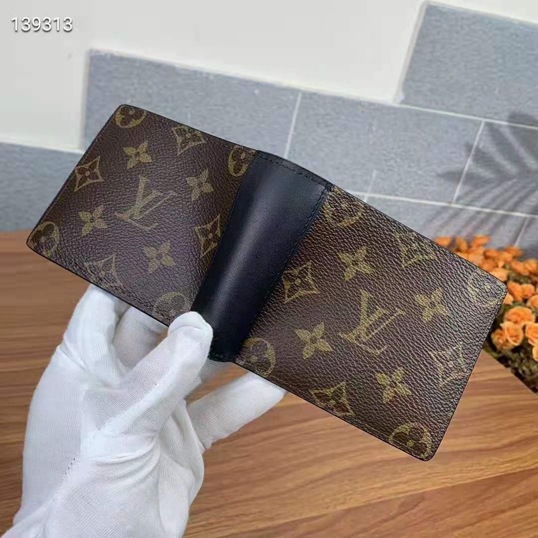 LV LV Unisex Multiple Wallet Monogram Macassar Coated Canvas in