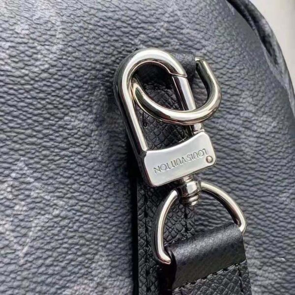 Louis Vuitton LV Unisex Outdoor Pouch Taigarama Noir Black Coated Canvas Cowhide Leather (10)