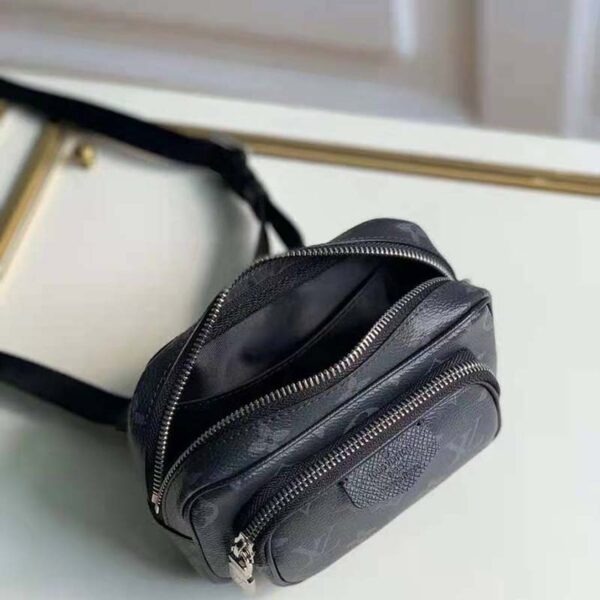 Louis Vuitton LV Unisex Outdoor Pouch Taigarama Noir Black Coated Canvas Cowhide Leather (2)