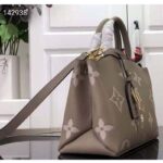 Louis Vuitton LV Unisex Petit Palais Handbag Tourterelle Crème Embossed Grained Cowhide Leather – Bild 3