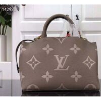 Louis Vuitton LV Unisex Petit Palais Handbag Tourterelle Crème Embossed Grained Cowhide Leather