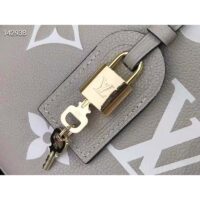 Louis Vuitton LV Unisex Petit Palais Handbag Tourterelle Crème Embossed Grained Cowhide Leather