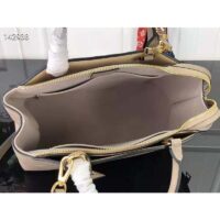 Louis Vuitton LV Unisex Petit Palais Handbag Tourterelle Crème Embossed Grained Cowhide Leather